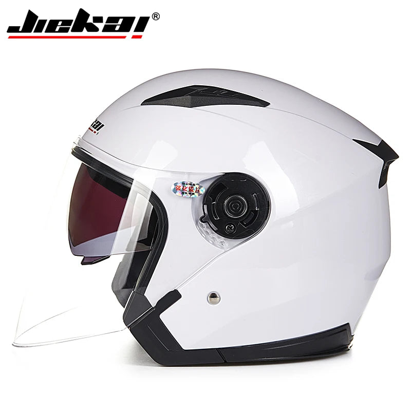 Casque Moto Demi-Jet Double Visière JIEKAI-512 - Homme & Femme