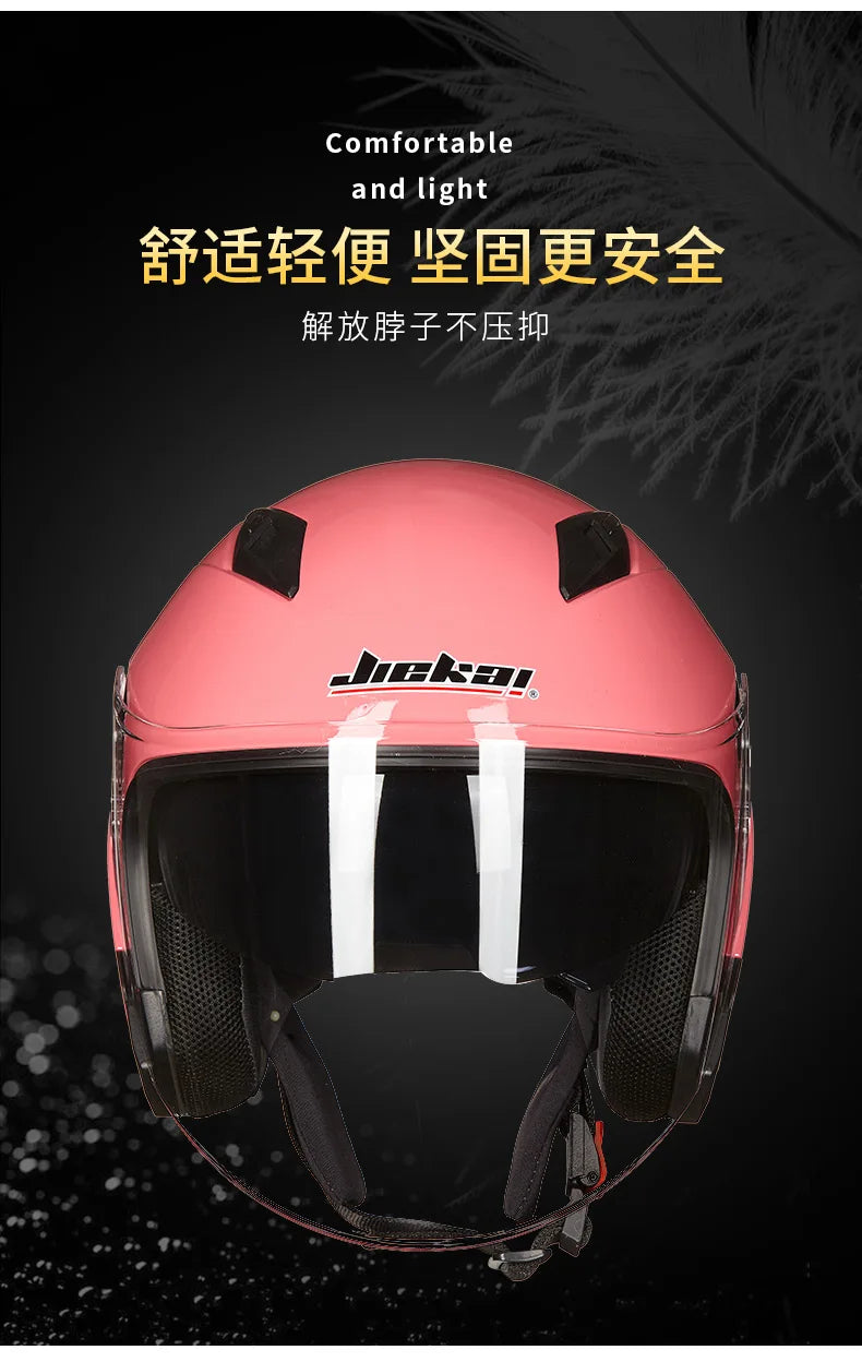Casque Moto Demi-Jet Double Visière JIEKAI-512 - Homme & Femme