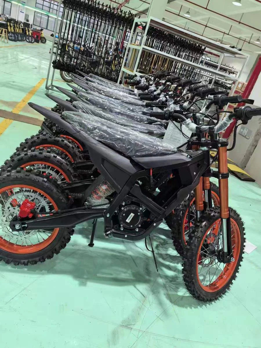 Durable Electric bikecycle with Mid-drive 1500-2500W Rated 4500W Max Motor 65KM/H Top Speed IPX6 Waterproof for Outdoor Riding