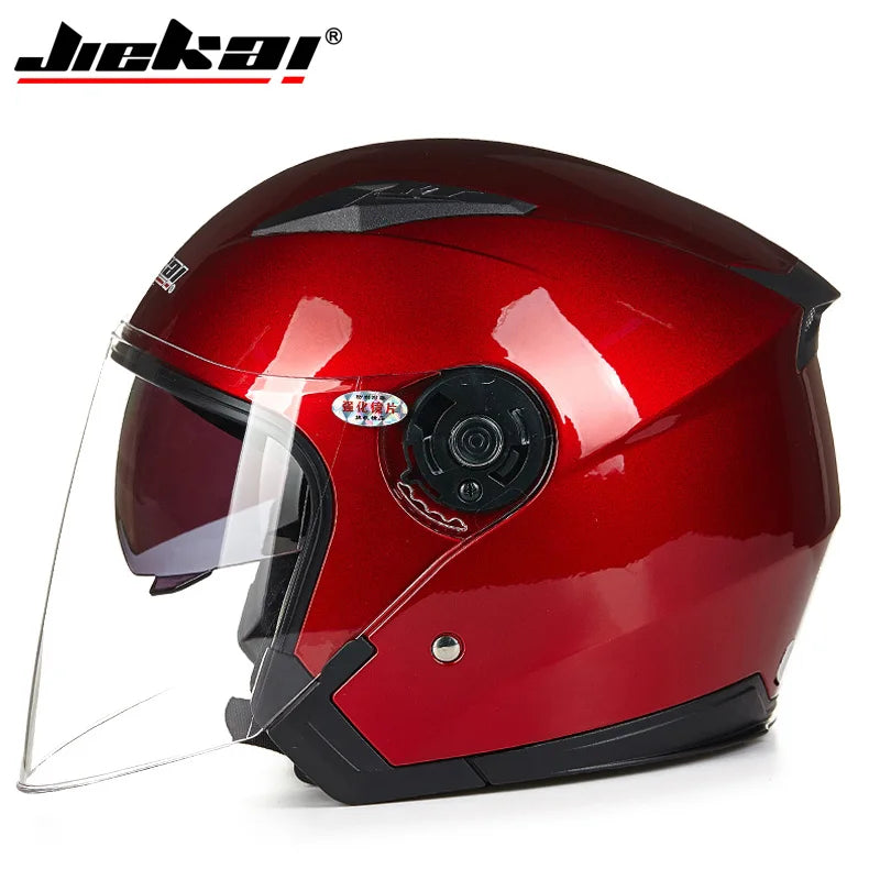 Casque Moto Demi-Jet Double Visière JIEKAI-512 - Homme & Femme