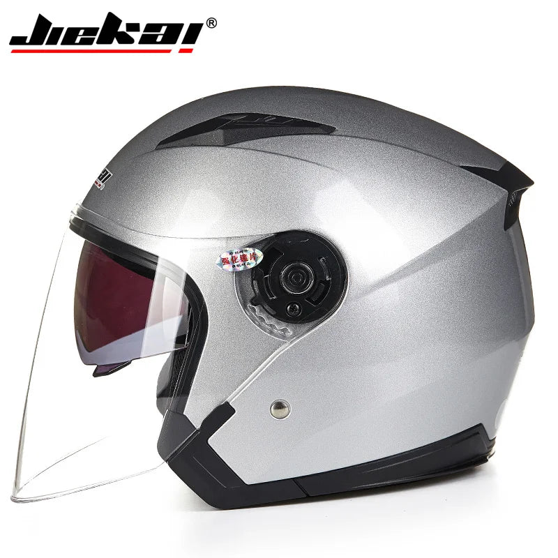 Casque Moto Demi-Jet Double Visière JIEKAI-512 - Homme & Femme