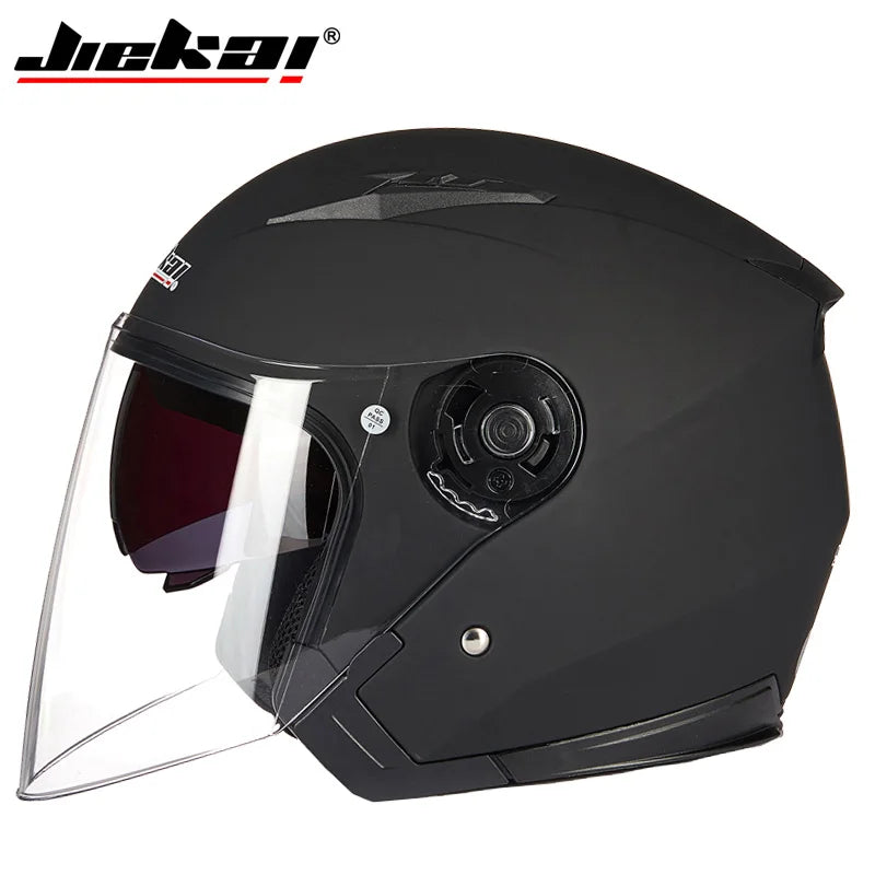 Casque Moto Demi-Jet Double Visière JIEKAI-512 - Homme & Femme