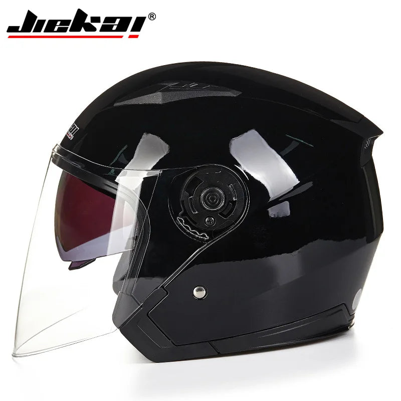 Casque Moto Demi-Jet Double Visière JIEKAI-512 - Homme & Femme