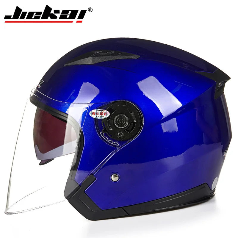 Casque Moto Demi-Jet Double Visière JIEKAI-512 - Homme & Femme