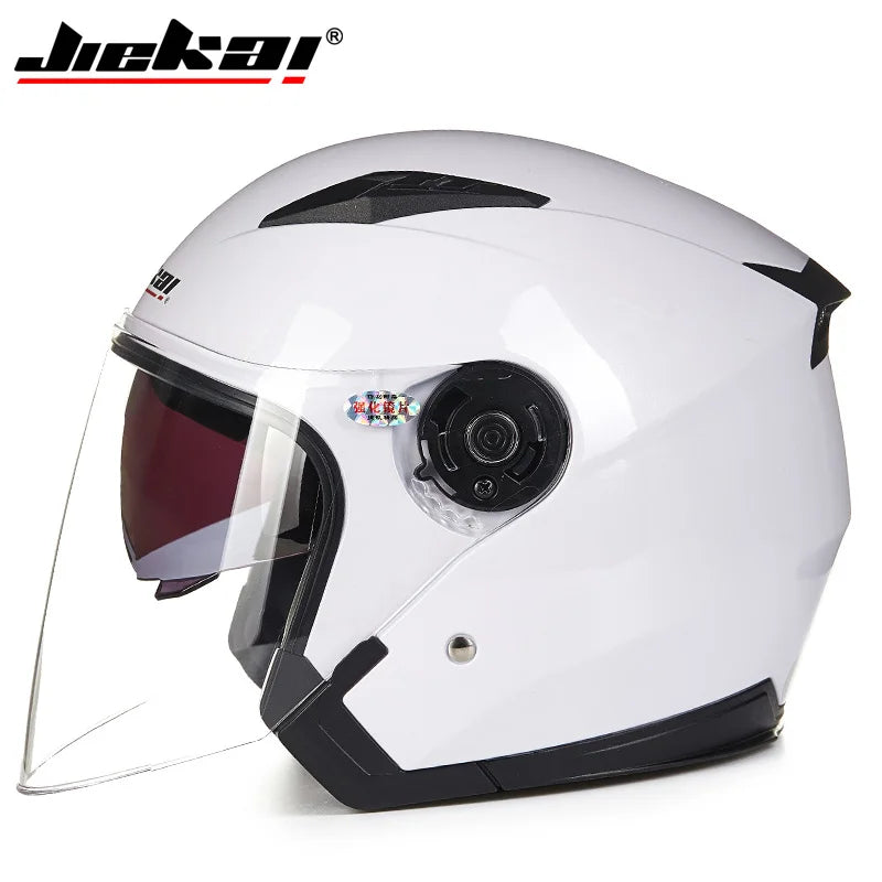 Casque Moto Demi-Jet Double Visière JIEKAI-512 - Homme & Femme
