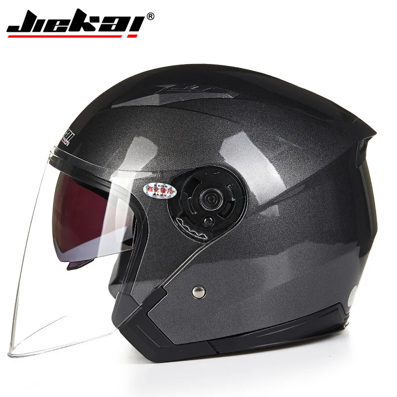Casque Moto Demi-Jet Double Visière JIEKAI-512 - Homme & Femme